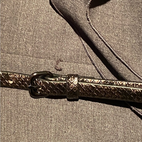 Calvin Klein gray sheath with ruffle and belt, size 12 - Picture 3 of 6